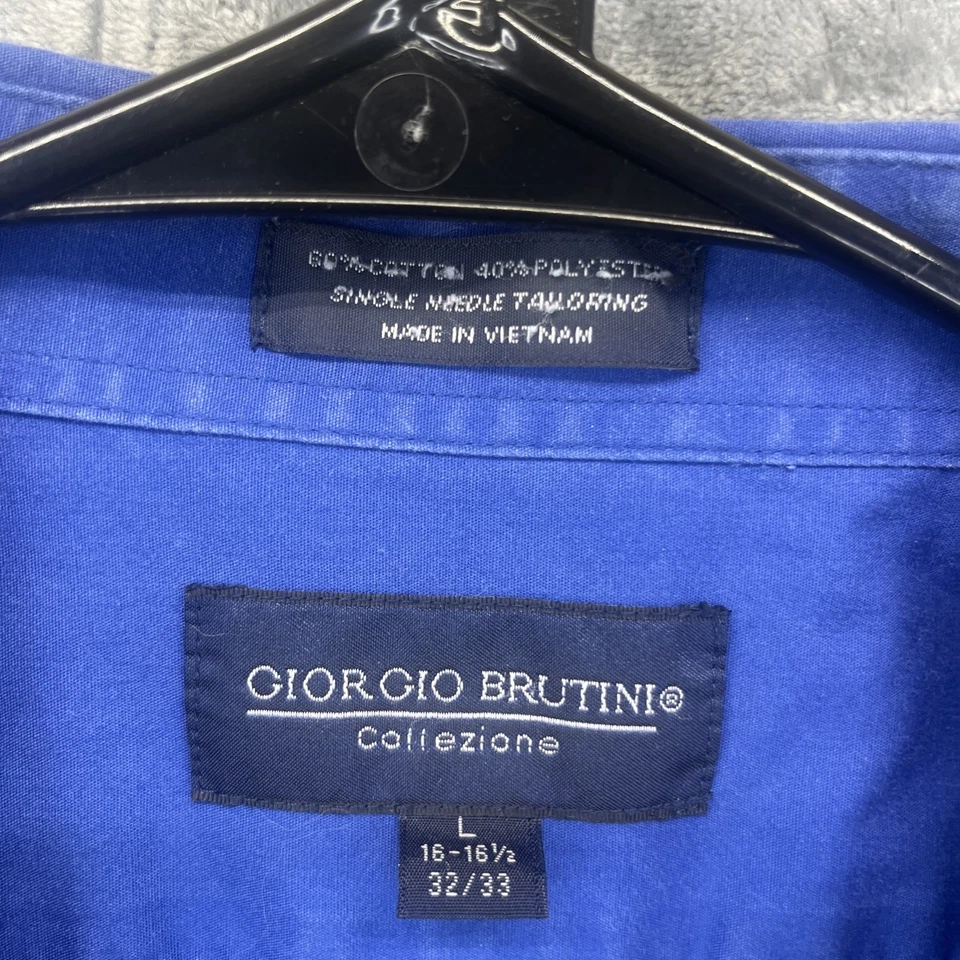 Camisa social masculina Giorgio Brutini tamanho 16 - 16,5 manga longa botão bolso frontal - Imagem 4 de 4