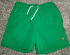 POLO Ralph Lauren Boy's Green Mesh Lined Swim Suit Trunks Size 8