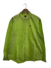 Supreme Long Sleeve Shirt L Cotton GRN Solid