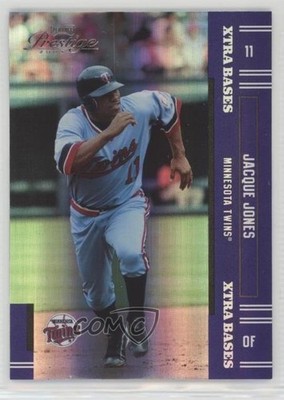 2005 Playoff Prestige Xtra Bases Purple 76/100 Jacque Jones #65 1h1