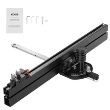 VEVOR Precision Table Saw Miter Gauge Standard Slot 3/4'' x 3/8'' 24 in Grating
