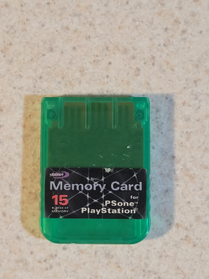 Vintage Sony Playstation 1 Green Datel 1MB 15x Memory Card Tested