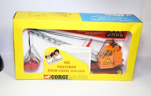 Corgi 11353 Priestman Boom Crane With Grab In Original Box - Very Near Mint