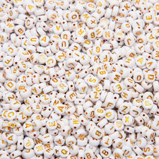 1000pcs 4x7mm Letter Beads, Acrylic Alphabet Beads A-Z Round Letter Beads for Fr