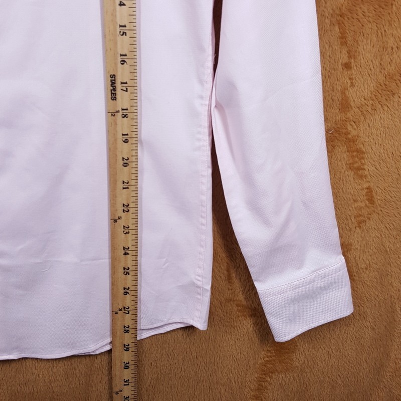 HUGO BOSS Shirt Mens Size 15 38 Pink Button Up Slim Fit HANK KENT $168