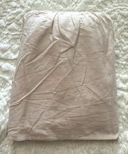 Lambs  Ivy Floral Garden Pink Blush Linen Blend Crib Skirt Dust Ruffle 14"