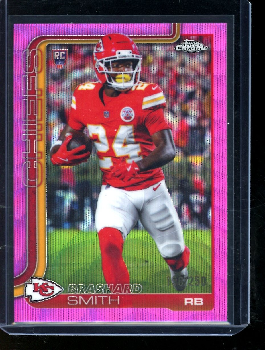 2025 Topps Chrome #311 Brashard Smith Pink Wave Refractor #/250