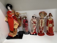 Chinese Collectible Dolls Lot of 5 in Traditional Costumes
