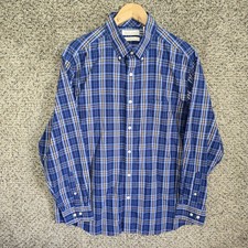 Roundtree Yorke Gold Label Shirt Mens Large Button No Iron Perfect Performance