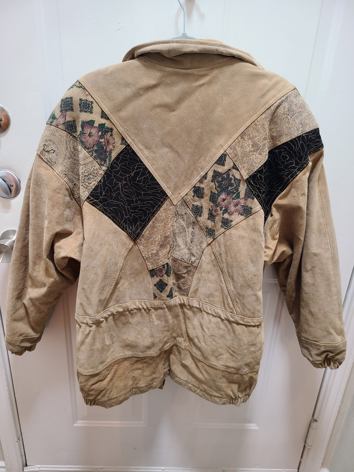 Vintage Legend 100% Outer Leather Patchwork Jacke… - image 5