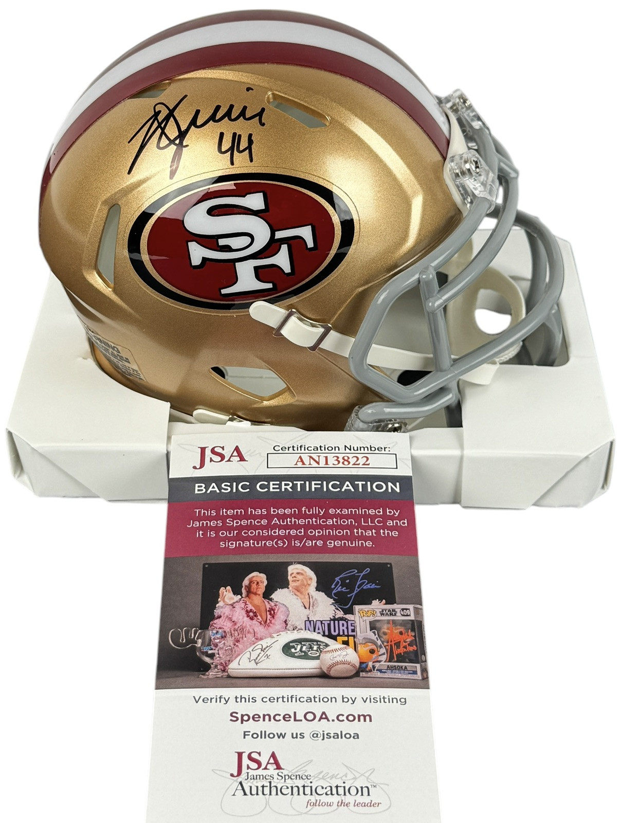 KYLE JUSZCZYK signed Mini Helmet San Francisco 49ers Riddell Speed JSA img