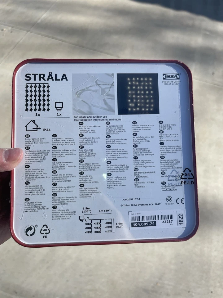 Ikea STRALA LED String Light Curtain 48 Stars Outdoor/Indoor Warm White, New - Image 3 of 3