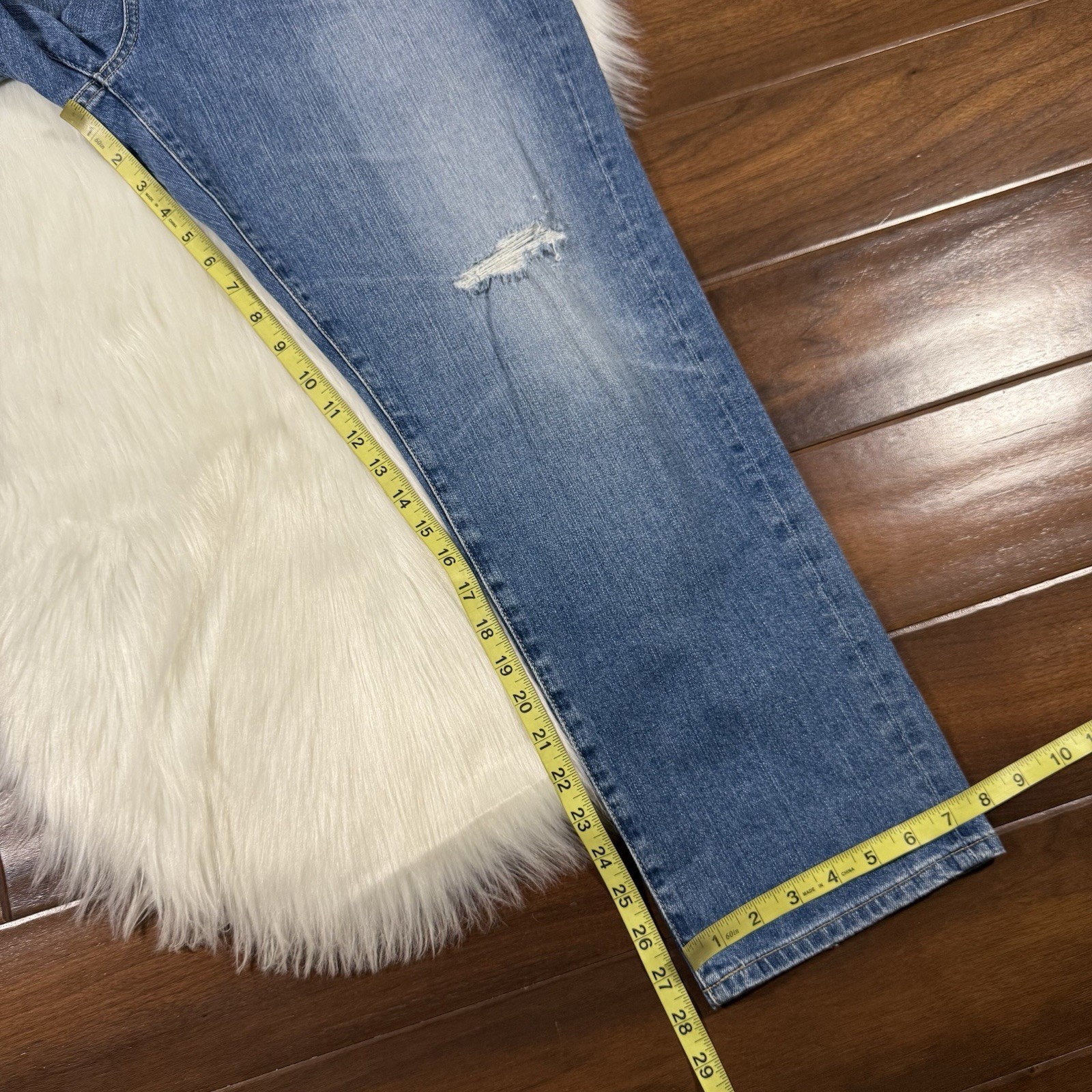 AG Adriano Goldschmied Size 32 R The Ex Boyfriend Slim Slouchy Aged Denim Jeans thumbnail 5