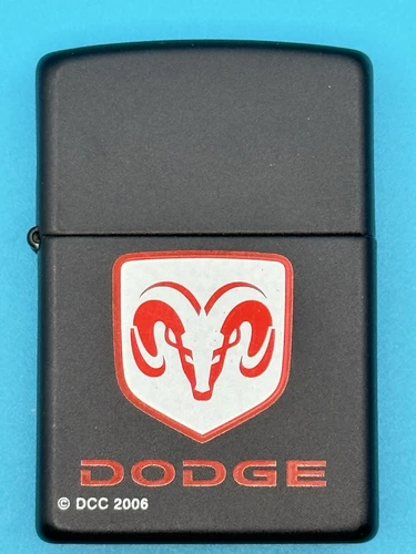 Vintage 2006 Dodge Ram Logo Black Zippo Lighter