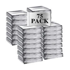 Macarrie 75 Pack Emergency Foil Thermal Blankets Silver Foil Survival Space B...