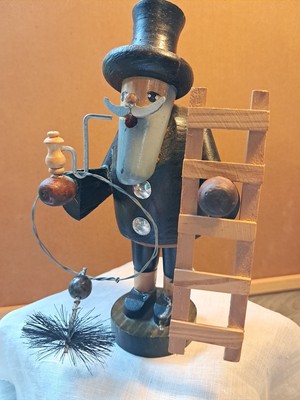 ERZGEBIRGE Chimney Sweep German Wooden Handmade Insence Burner Vintage