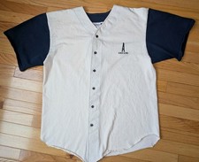 Vintage Badger Sport #8 Baseball Jersey Size XL Made In USA Andiamo White Blue