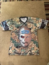 VTG 1999 WWF Wrestling Stone Cold Steve Austin 3:16 Camo Mesh Jersey Shirt  XL