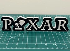 Pixar Logo 3D Printed Sign Display Wall Desk Shelf Art Wall Decor White Black