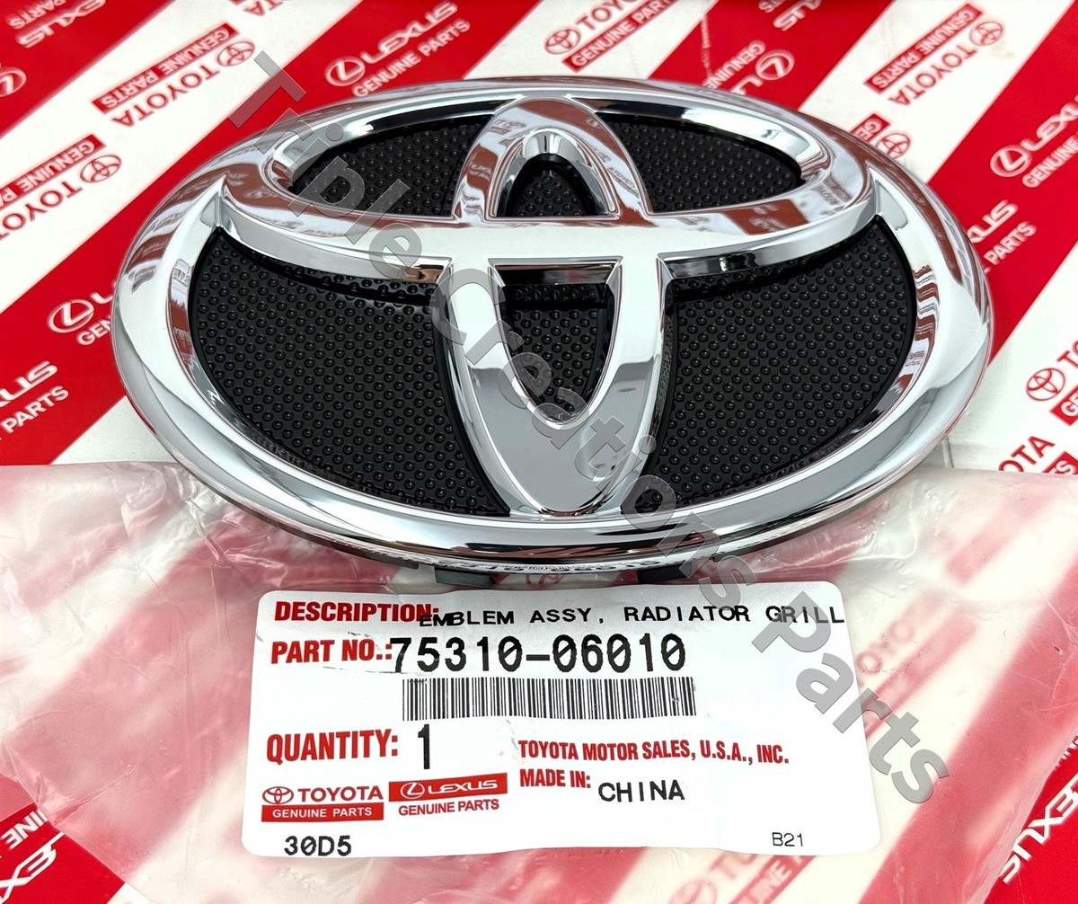 Toyota Genuine 75310-06010 Emblem Assy Radiator Grille 7531006010