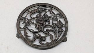 Cast Iron Coaster Circa 1910 Marked