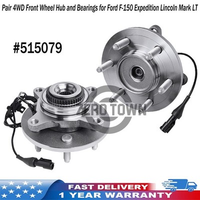 Pair 4WD Front Wheel Hub and Bearings for Ford F-150 Expedition Lincoln Mark LT