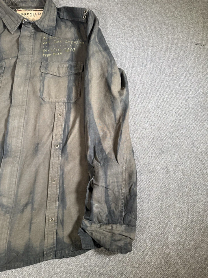 Chaqueta De Colección Y2K Guess Premium Bordada Tigre Cremallera Completa Para Hombre Talla M Rara Foto 4 de 4