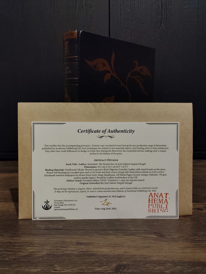 Semesilam: The Eternal Sun 1 Of 1 Artisanal Ed - PROTOTYPE - Anathema Publishing - Image 2 of 4