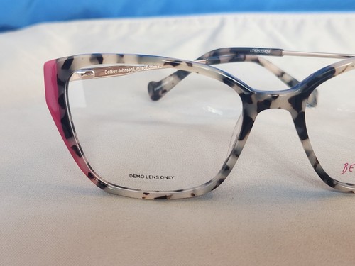 Nuevo marco de gafas para mujer Betsey Johnson edición limitada plástico tortuga 53-16 - Imagen 5 de 17