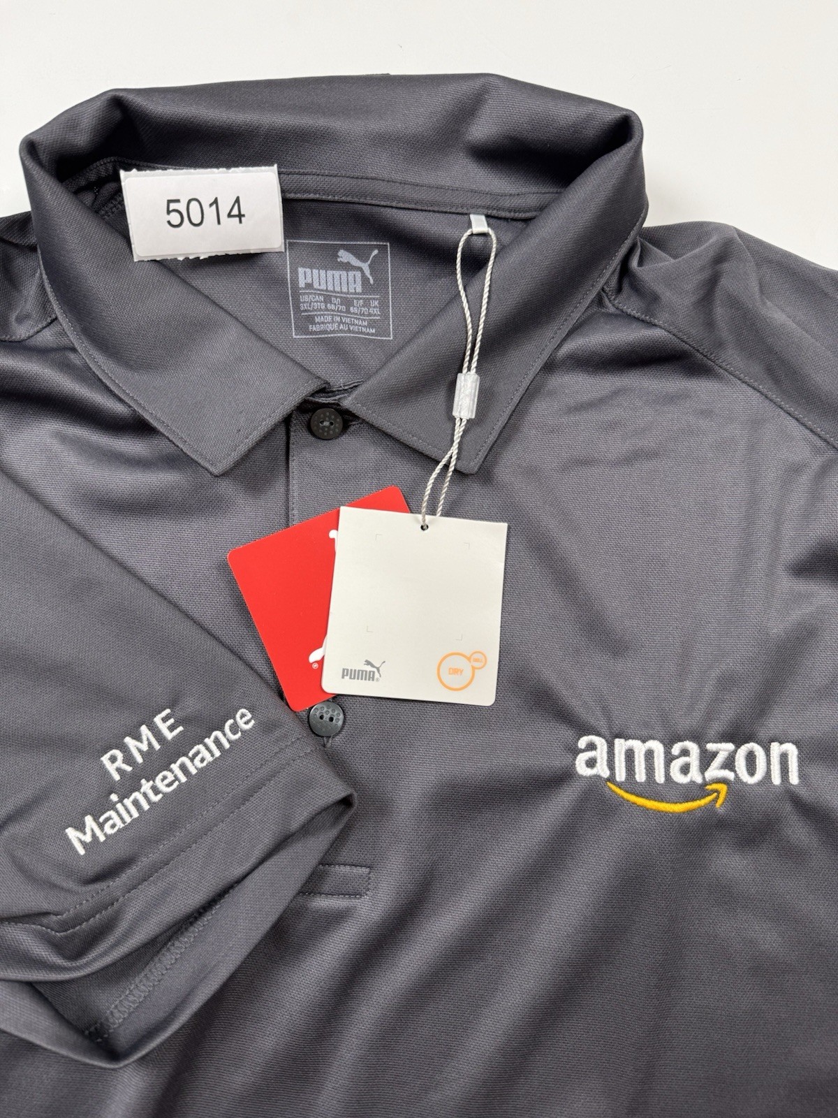 Puma Grey Amazon Polo Shirt 3XL NEW thumbnail 4