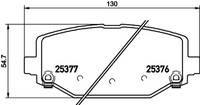 Bremsbelagsatz Scheibenbremse Hella Pagid 8DB 355 020-311 FüR Chrysler Fiat VW 5
