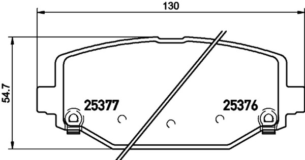 Bremsbelagsatz Scheibenbremse Hella Pagid 8DB 355 020-311 FüR Chrysler Fiat VW 5-image