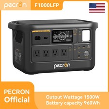 Portable Power Station F1000LFP PECRON 960Wh 1500W LiFePO4 Battery backupOutdoor