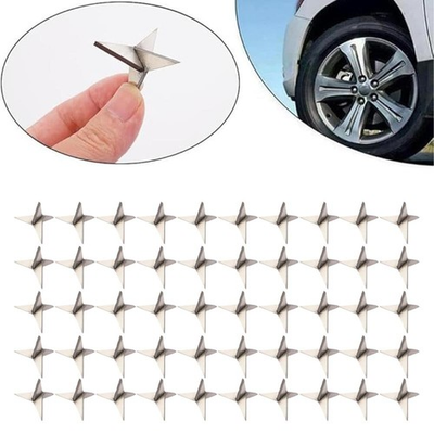 #ad 50PC Tire Puncture Spikes Heavy Portable Duty Carbon Steel Triangle Road Spikes▱ $21.99