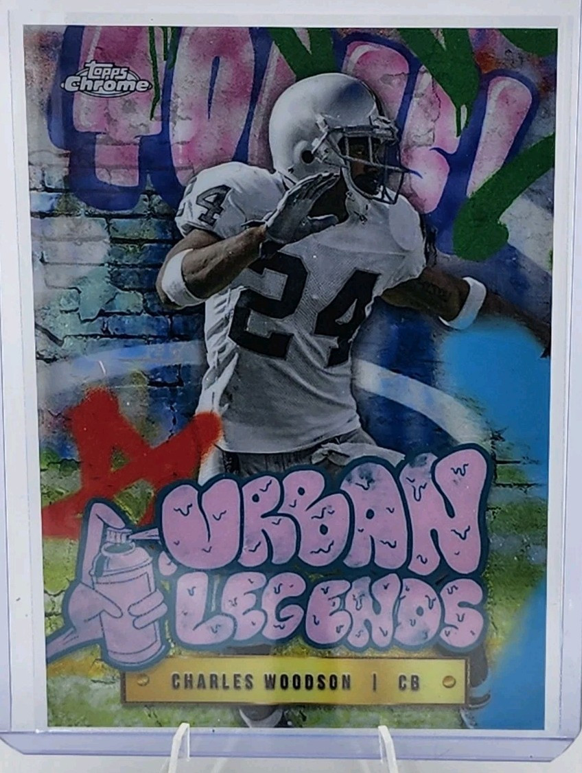 2024 Topps Chrome URBAN LEGENDS #UL-9 CHARLES WOODSON Oakland Raiders Case hit
