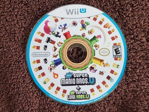 New Super Mario Bros. U + New Super Luigi U (Nintendo Wii U, 2013) DISK ONLY