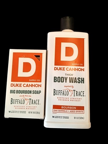 Duke Cannon Bourbon Thick Body Wash And Big Bourbon Soap Set