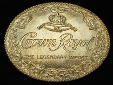 OG05170 NOS VINTAGE 1994  CROWN ROYAL THE LEGENDARY IMPORT  BOOZE BUCKLE