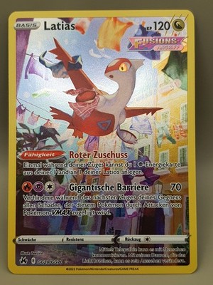 Latias Art Rare Deutsch GG20/GG70 Zenit der Könige Near Mint Pokemon Karte
