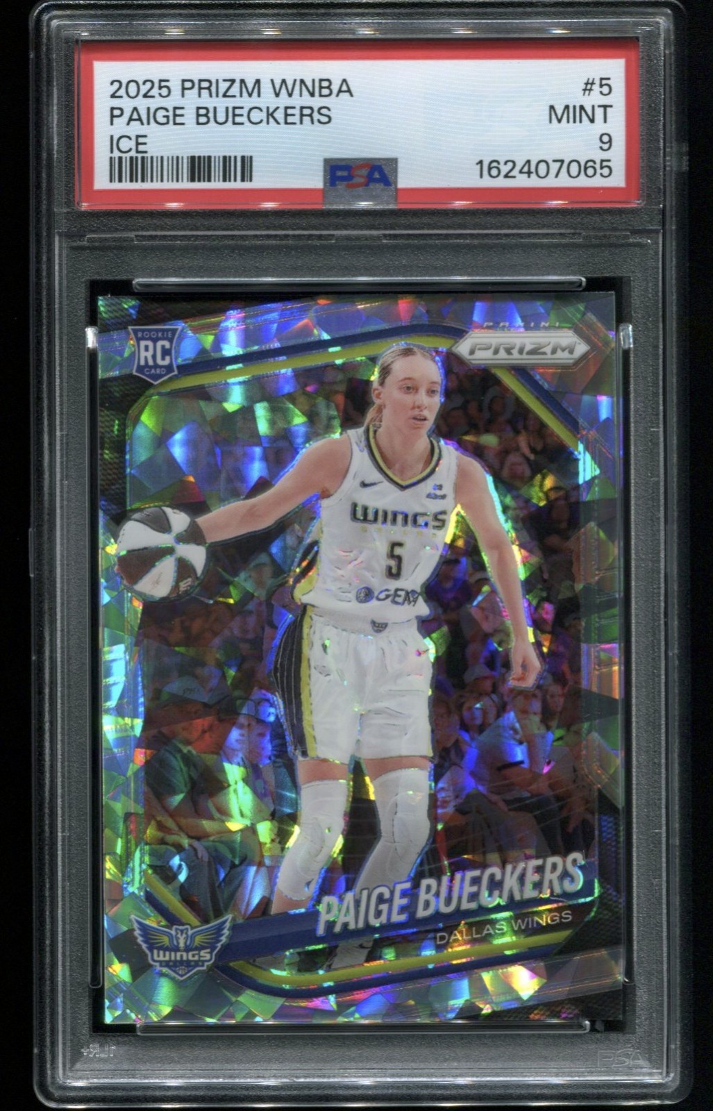 2025 Panini Prizm WNBA #5 ~Paige Bueckers~ (RC) Ice Prizm "Buckets" ~ PSA 9 MINT view 1