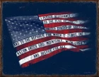 Desperate Enterprises Flag Pledge of Allegiance Tin Sign - Nostalgic Vintage ...