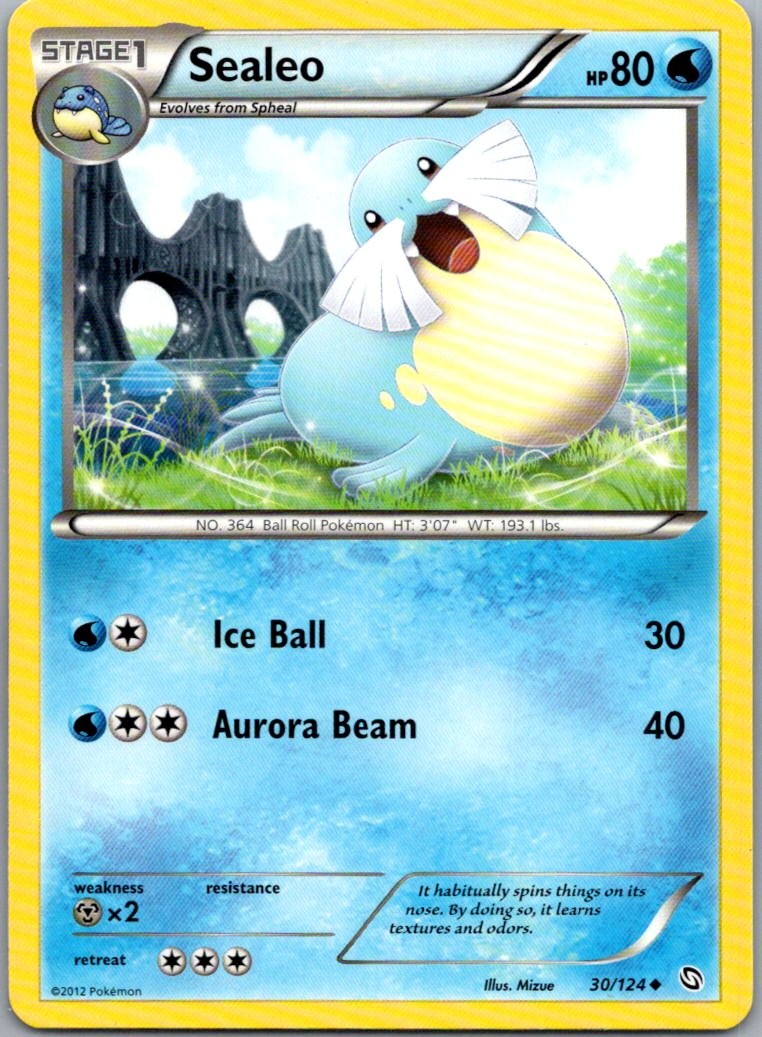 Sealeo 30/124 Uncommon Dragons Exalted Pokemon Lightly Played