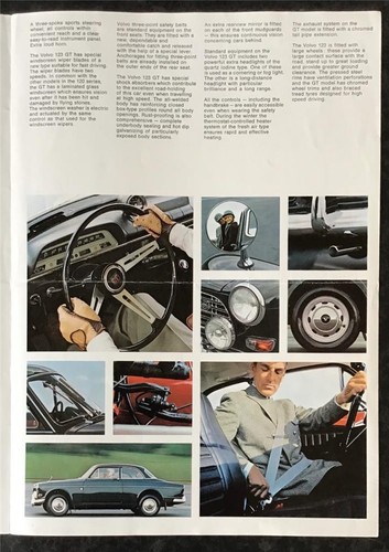 VOLVO 123 GT Car Sales Brochure DEC 1967 #RK 2889 12.67 20.000 - Picture 3 of 4