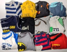 12 Pieces Baby Boy Bodysuit Lot Size 3-6 Months