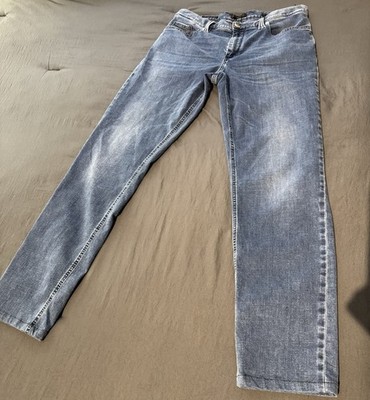 ALBERTO Overdyed Denim Regular Fit Stretch Straight Jeans Blue 5-Pocket Men's