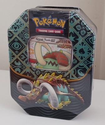 Pokemon TCG Scarlet & Violet Paldean Fates Great Tusk EX Tin New