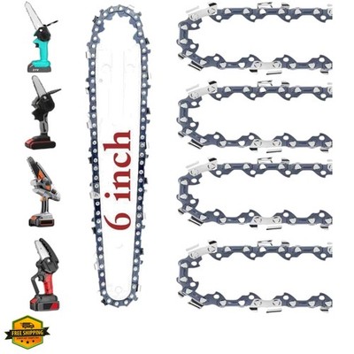 5 Pack 6 Inch Mini Chainsaw Chain 37 Drive Links 1/4LP .043, 6 Inch Replaceme...