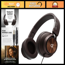 Wired Over-Ear Headphones with Microphone & Volume Control, Foldable Noise Isola