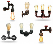 Wasserrohr Lampen industriedesign Metall Steampunk Deckenlampe Rohren Wandlampe