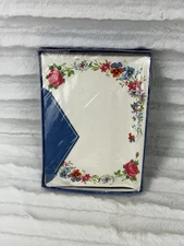 Vintage English Cards Ltd Designer Stationery Set Flowers Floral USA